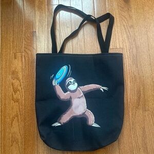 Sloth Frisbee Tote Bag OS